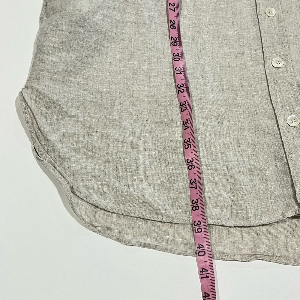 J. Crew Women's Capitaine Linen Shirtdress Beige Size XL - Picture 9 of 10